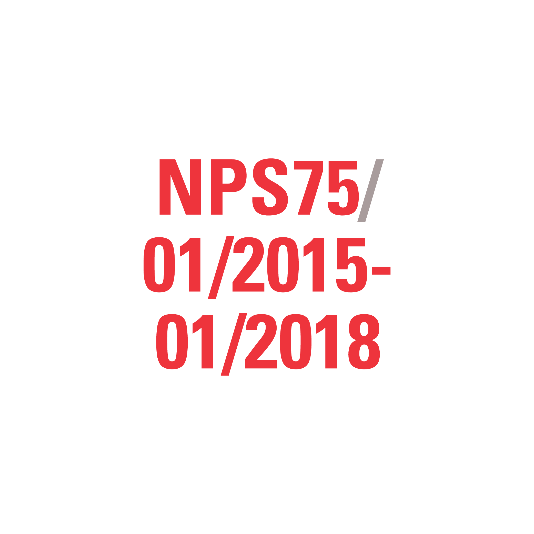 NPS75 01/2015-01/2018